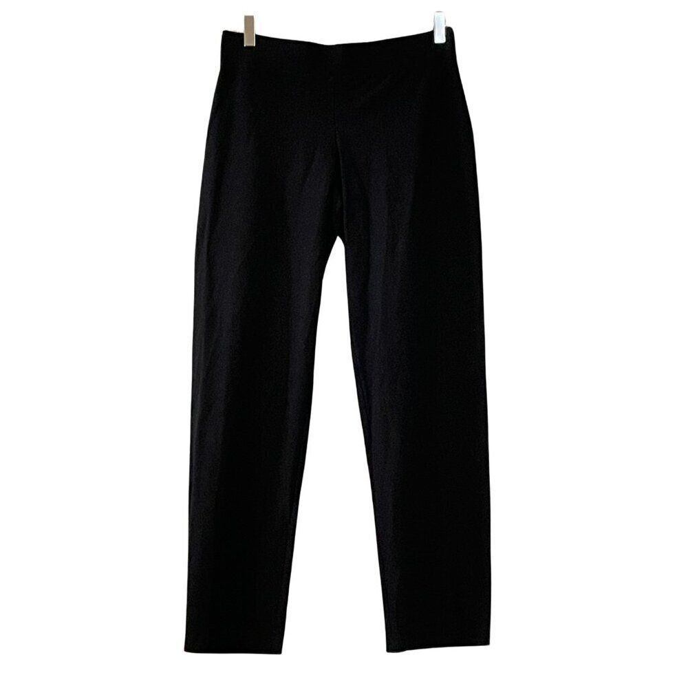 Eileen Fisher Stretch Elastic Waist Pants in Black Sz. M